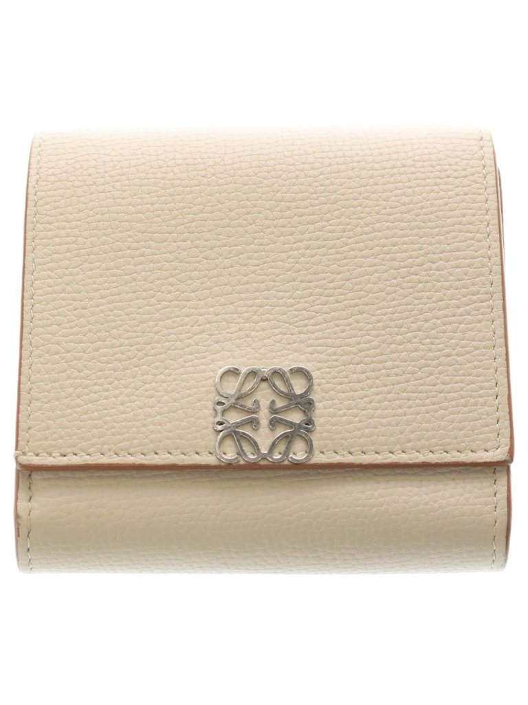 Loewe Anagram Trifold Wallet Beige